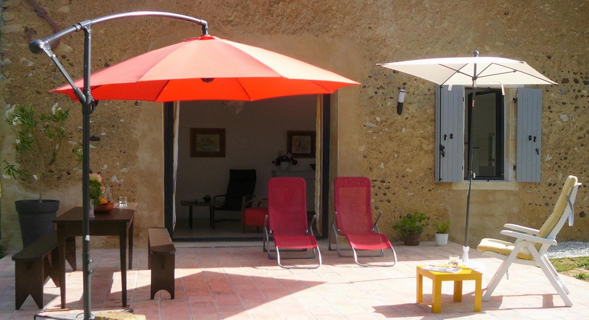 Terrasse du gîte St Pierre à Coudures Gîtes de France Landes