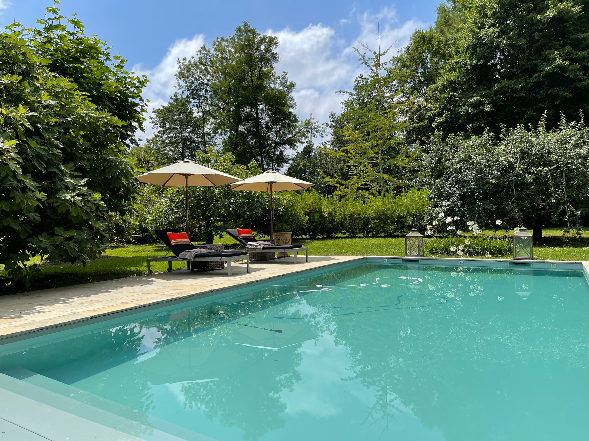 Piscine du gite Les écuries du chateau à Biaudos avec Gîtes de France Landes
