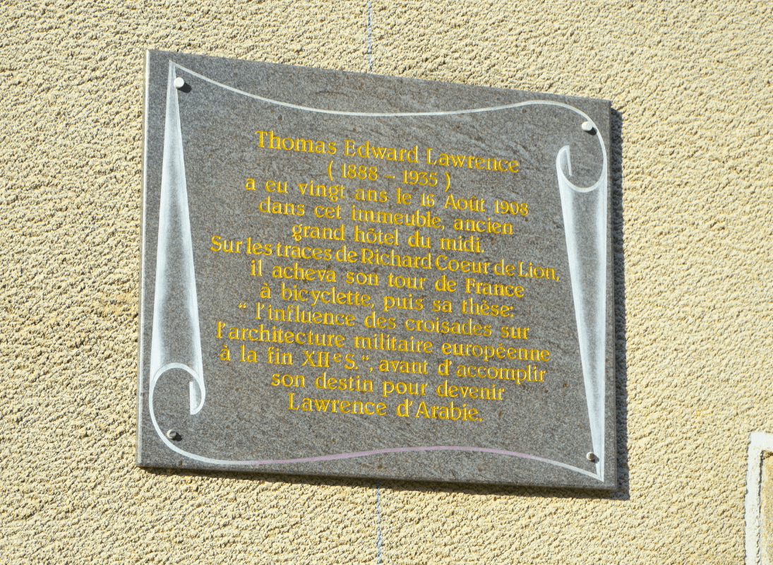 Plaque Thomas Edward Lawrence - Pub Le Sax'O - Châlus