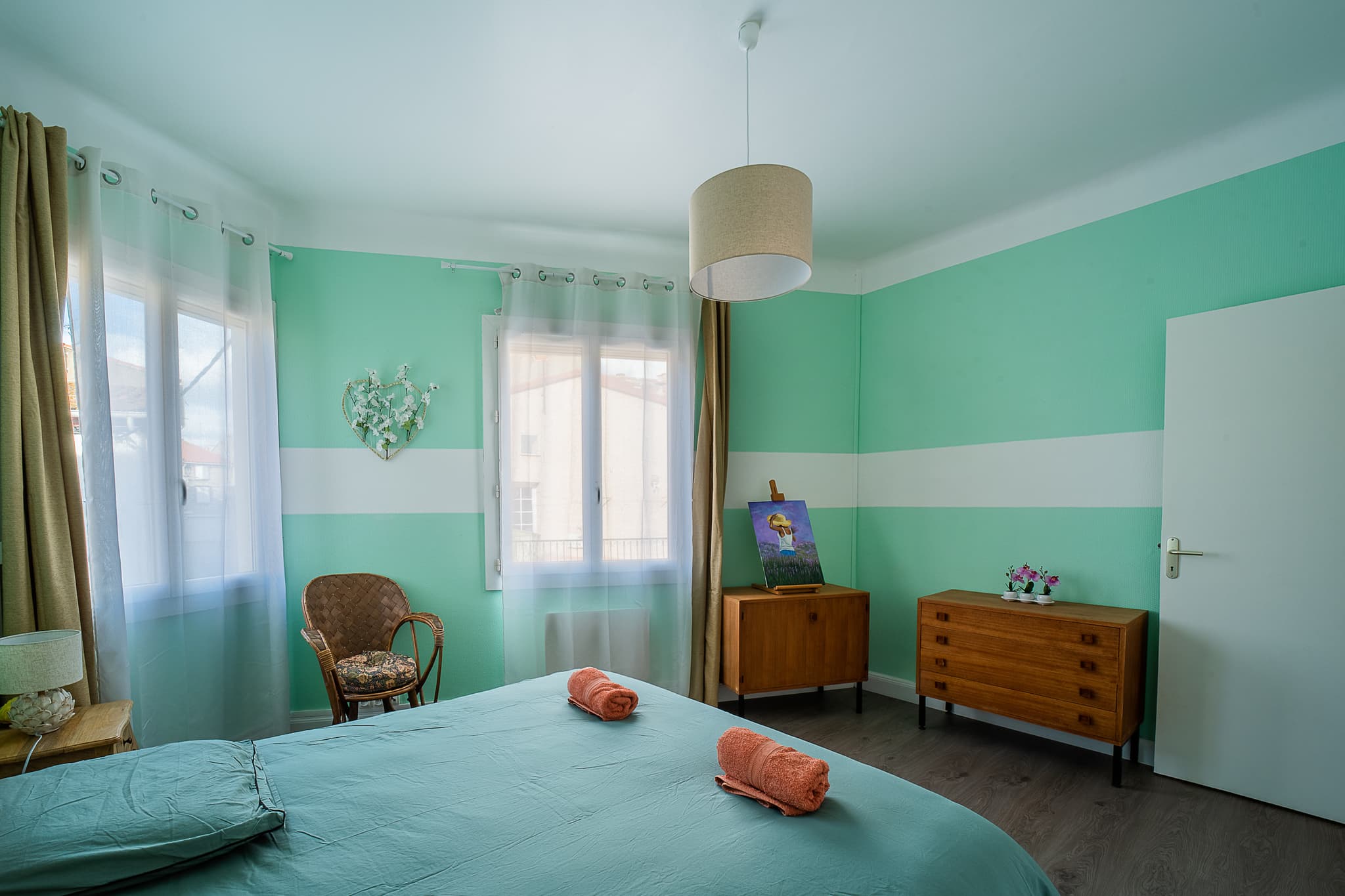 chambre verte 2 lit 160 / clim