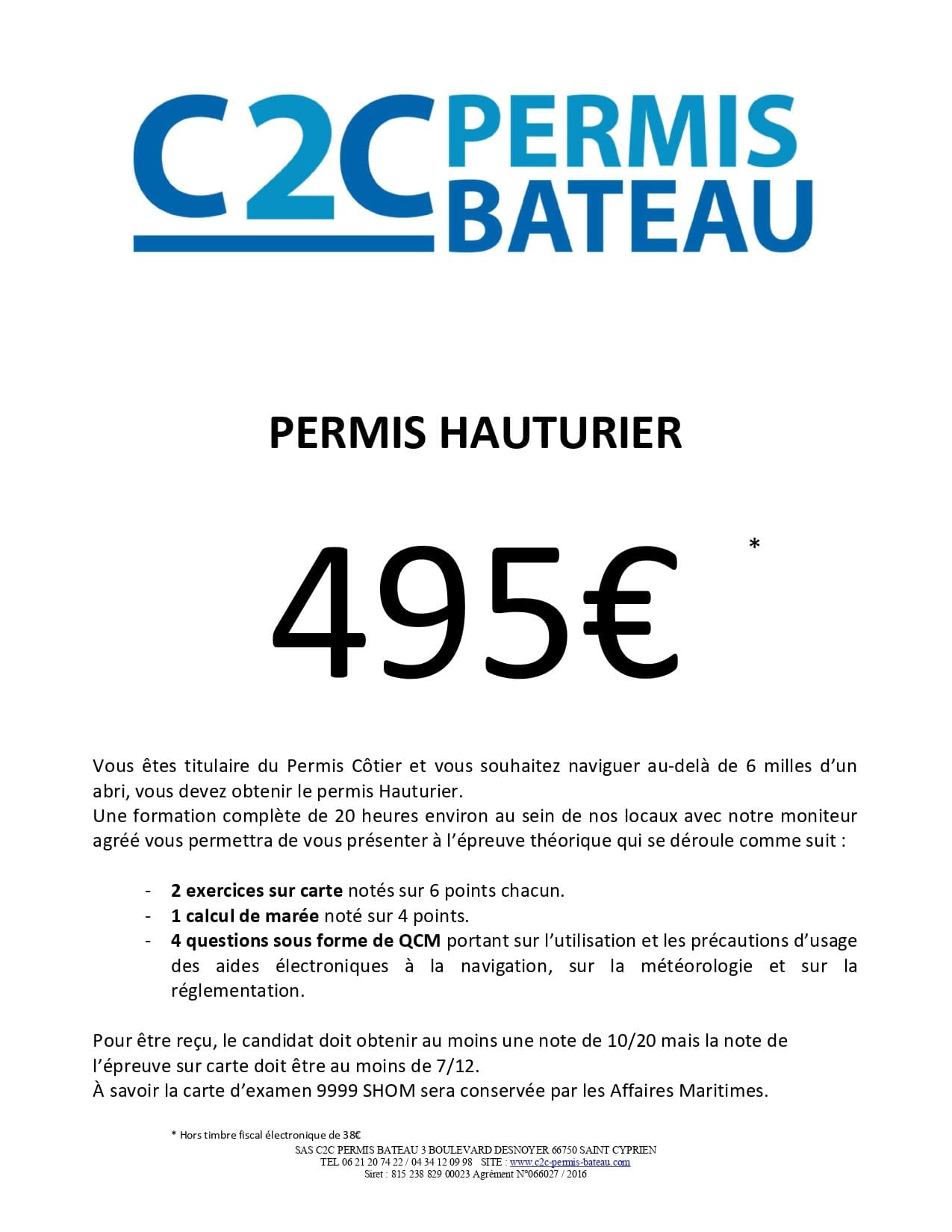 Permis Hauturier
