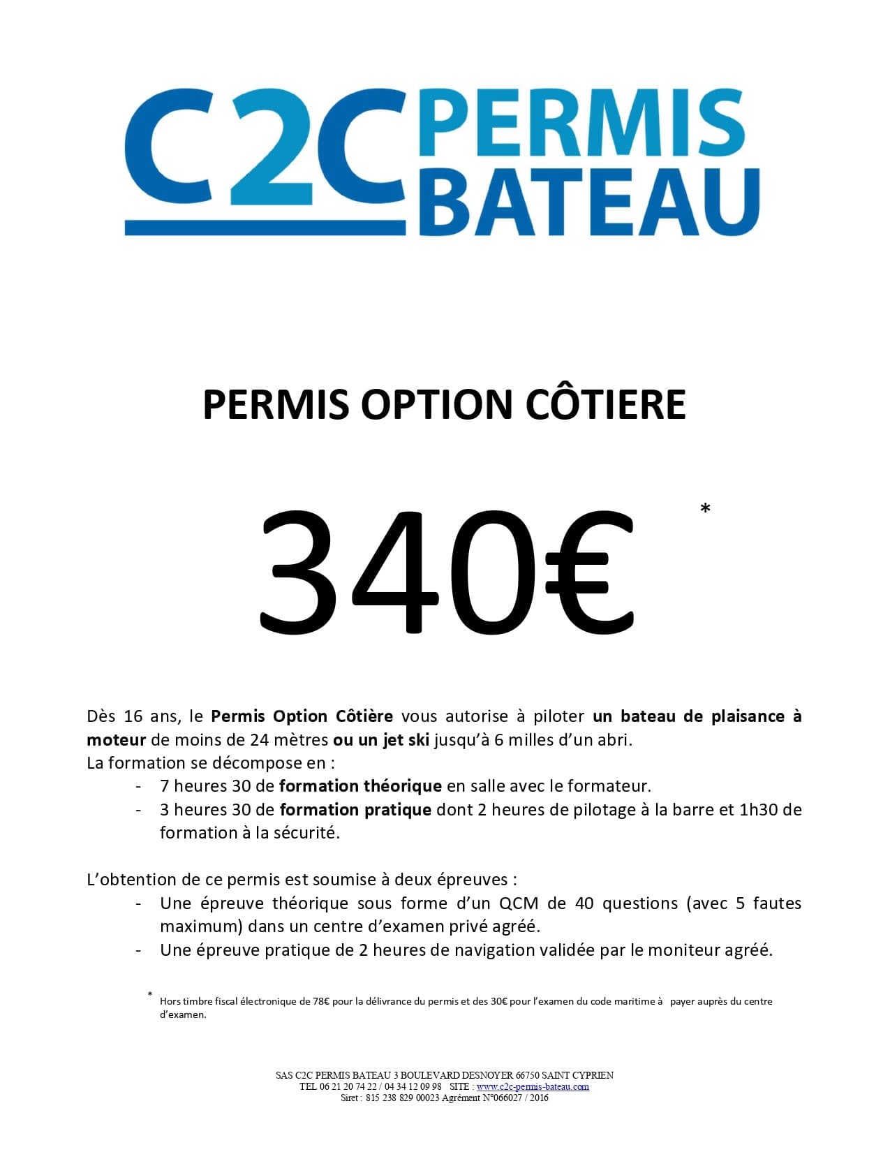 Permis option cotiere