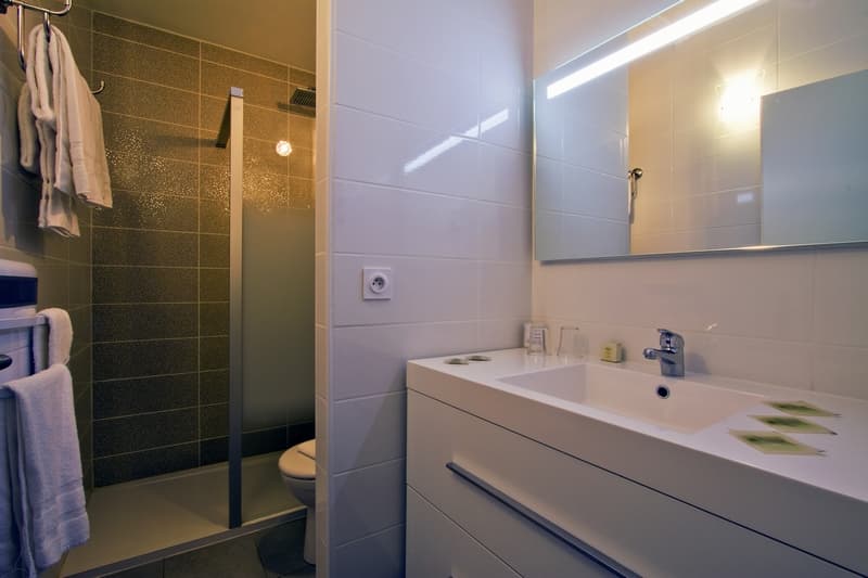 Salle de bains avec douche hôtel princess