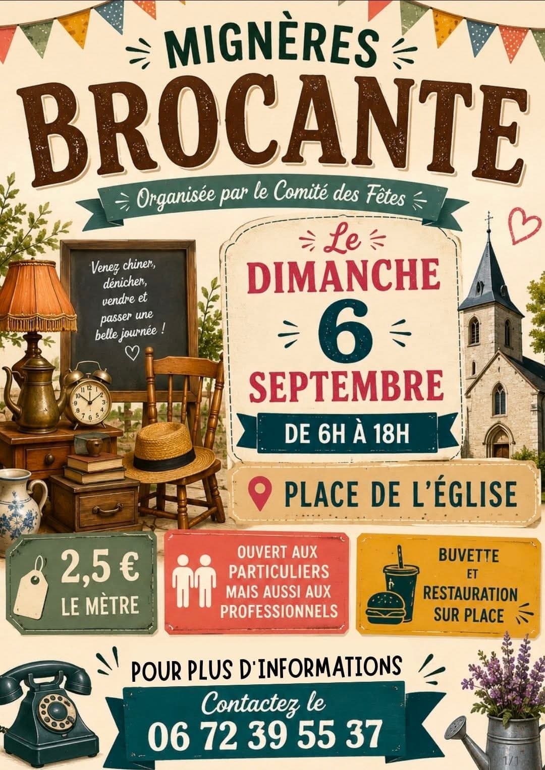 6 septembre Brocante Mignères
