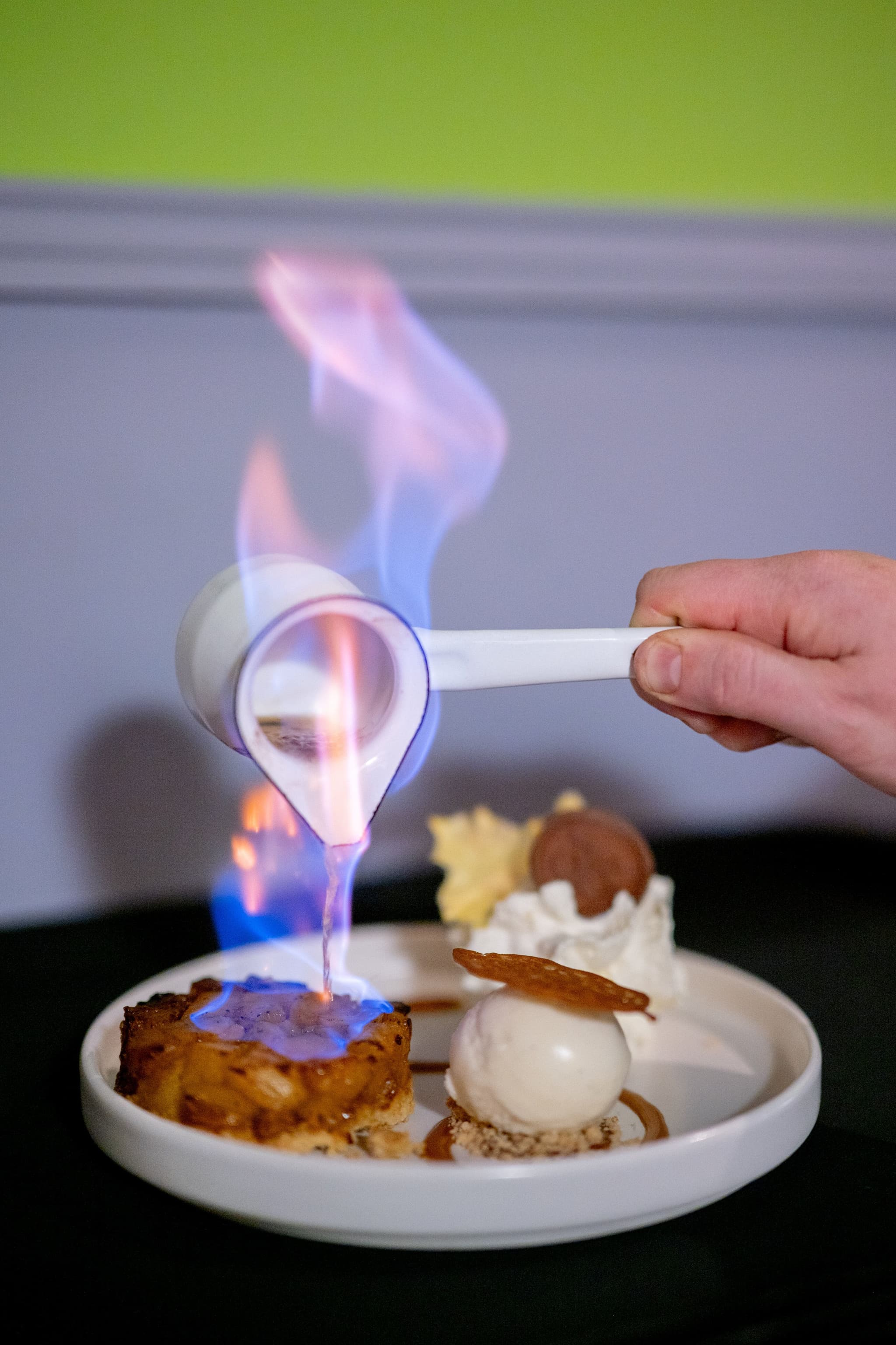 crumble anans flambé