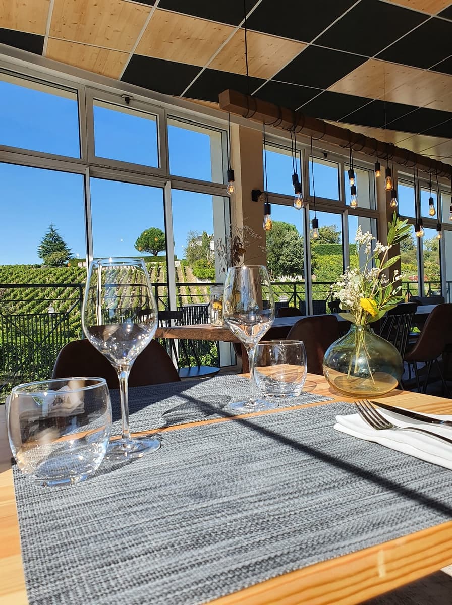 Restaurant Au Local, face aux vignes de Chinon