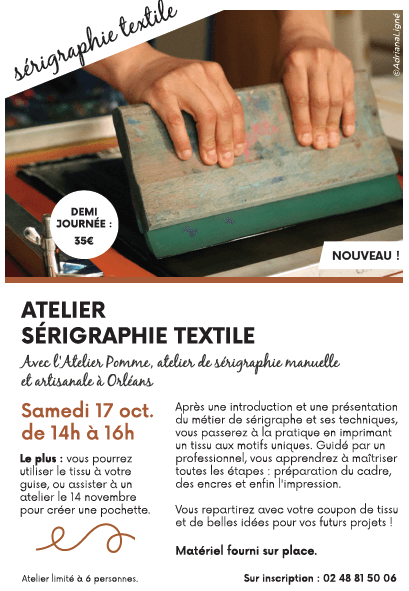 Affiche - atelier sérigraphie - abigny