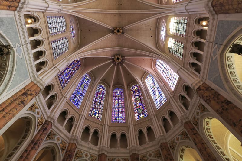 Cathédrale et Trésor de Chartres, vue des voutes du choeur