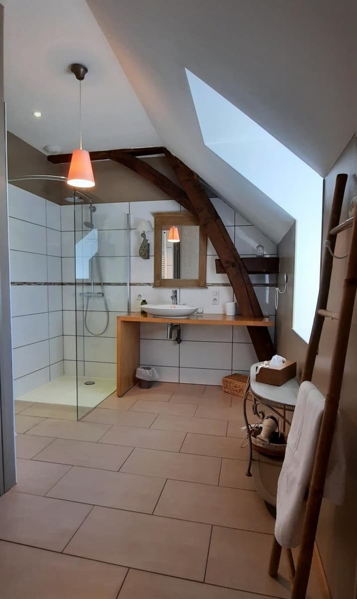 SAVIGNY EN VERON- Chambre d'hôtes - La magnanerie-Fil SDB 3