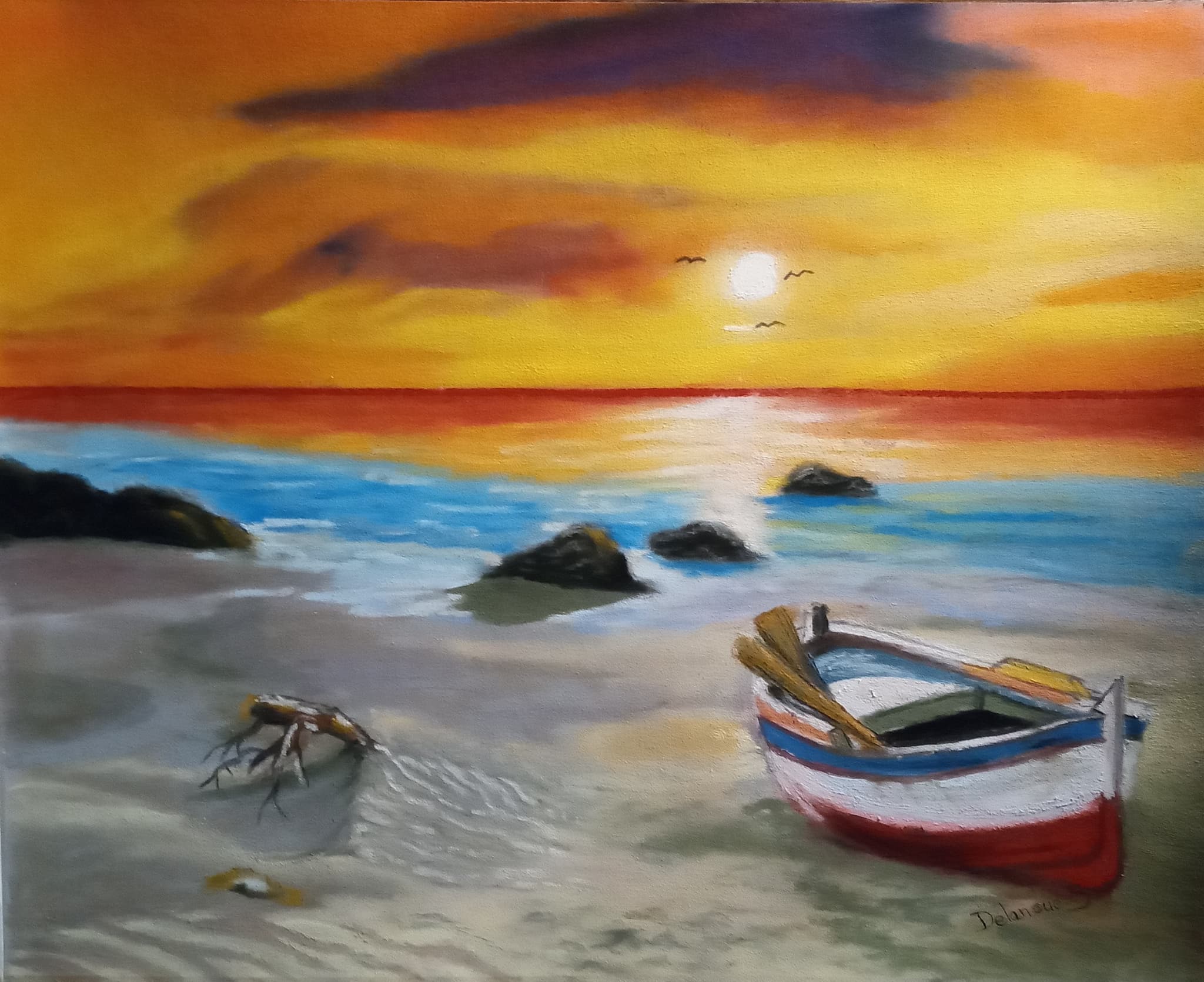 Barque sur la plage