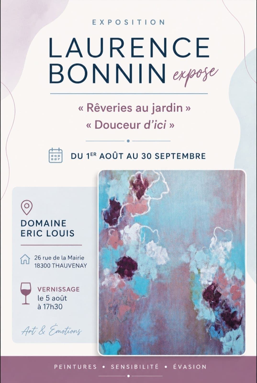 expo Laurence Bonnin Chez Eric Louis 2026
