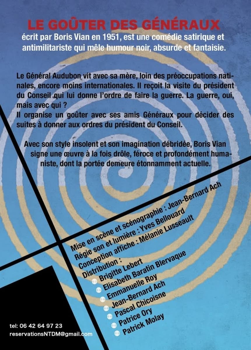 Le Goûter des Généraux Nouveau Théâtre de Manse Crissay-sur-Manse 8 au 15 août 2025 verso