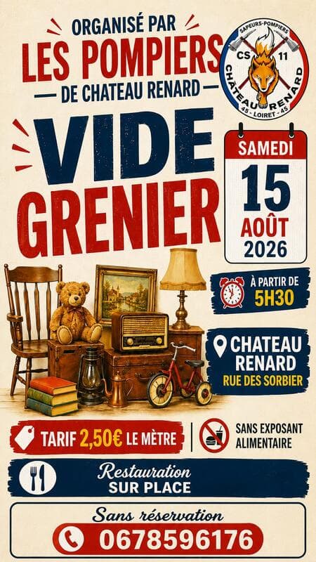 Vide grenier Pompiers de Château Renard