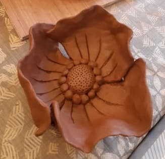 Fleur en argile