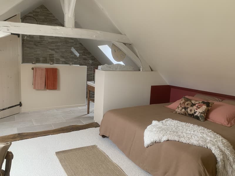 Salle de douche intégrée à la chambre