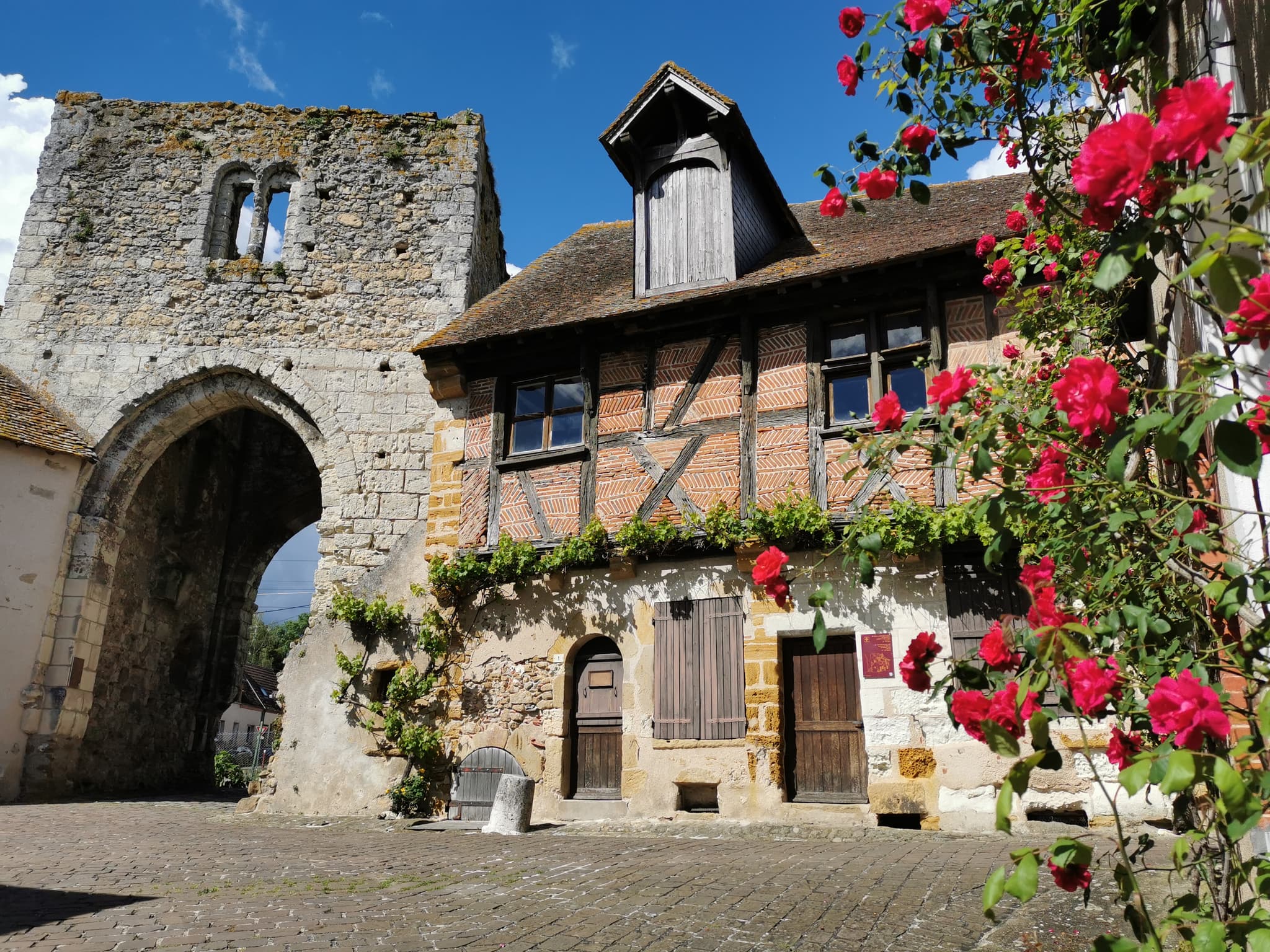 sologne-mennetou-village-medieval-maison -colombages
