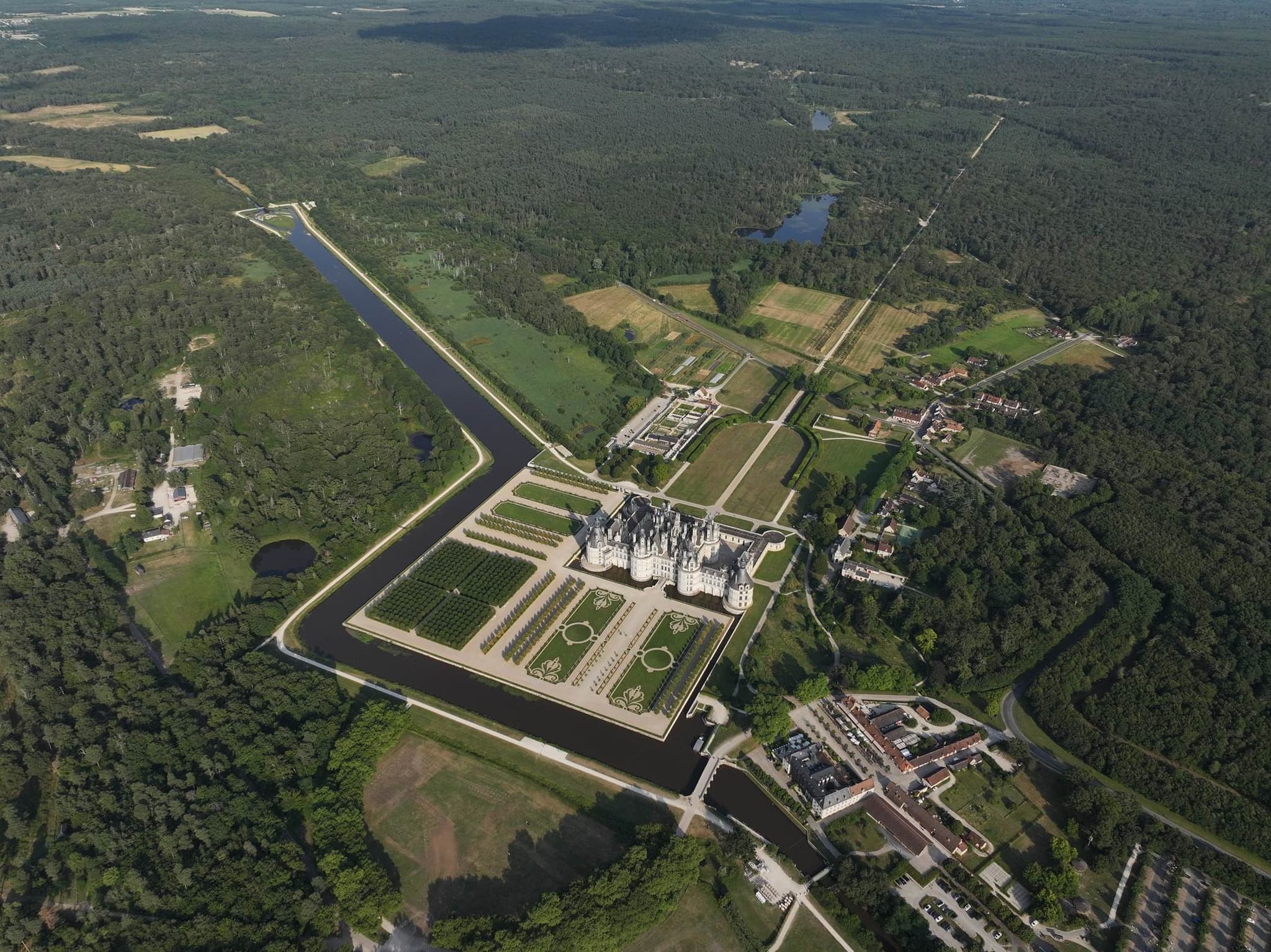 vue aérienne chambord 2024
