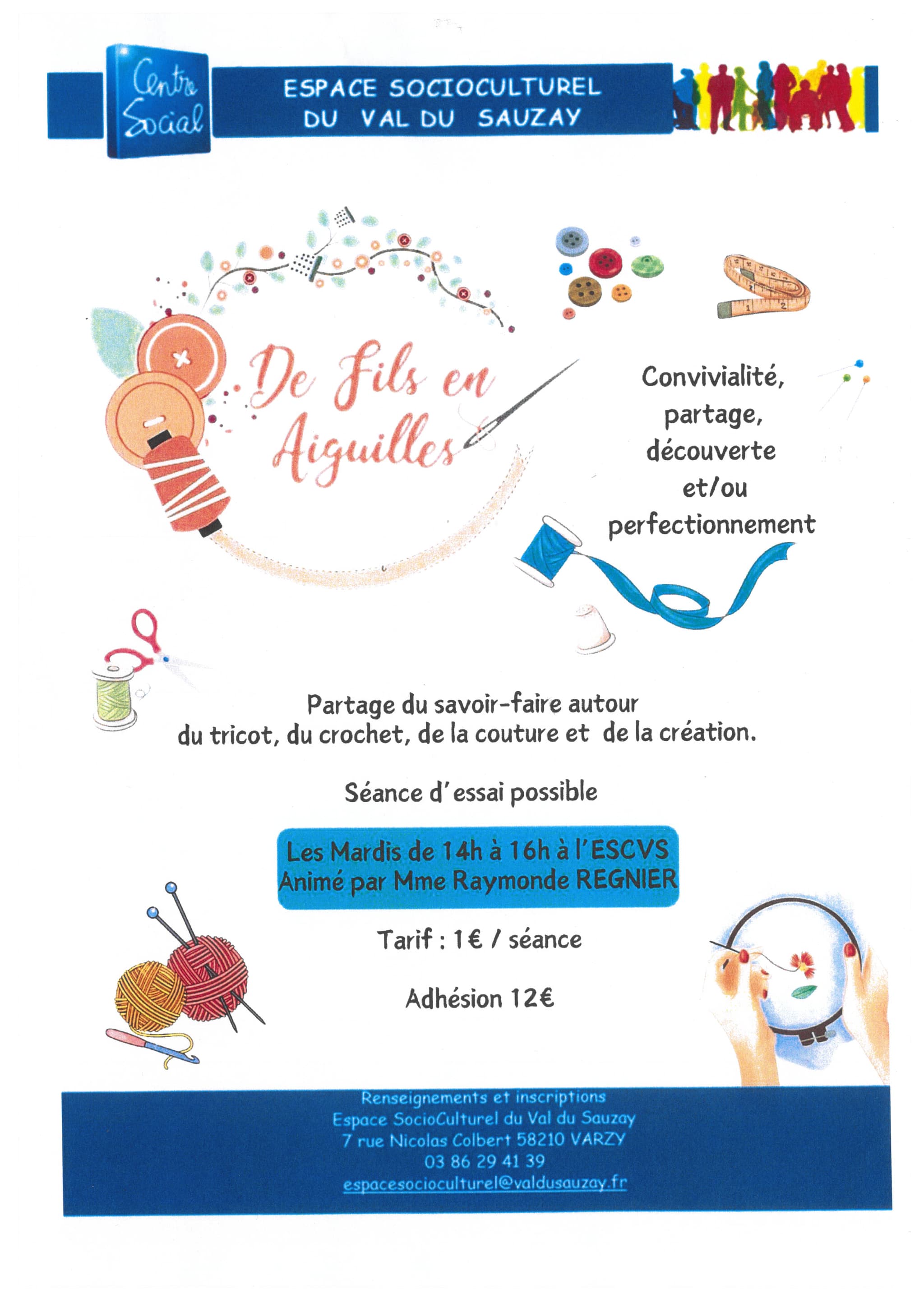2026-2027 - De fils en aiguilles - ESCVS - Varzy