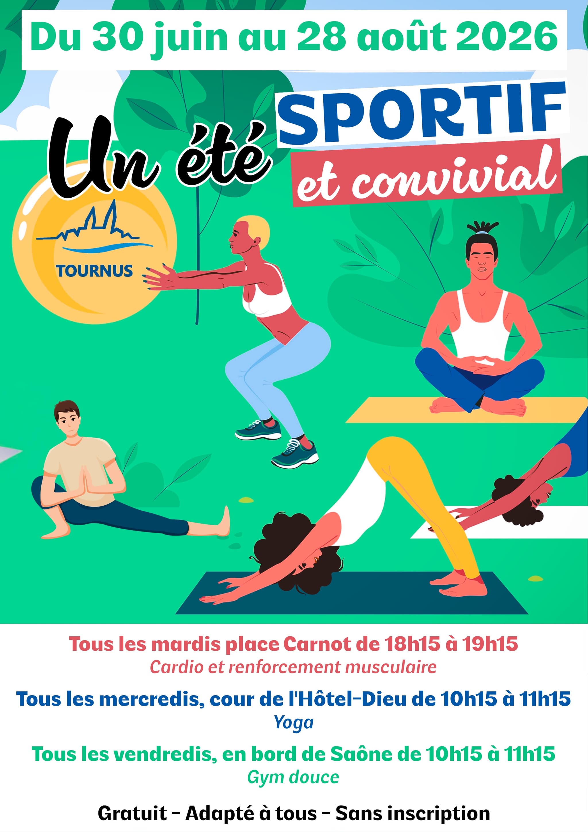 Animations sportives tout l'été à Tournus