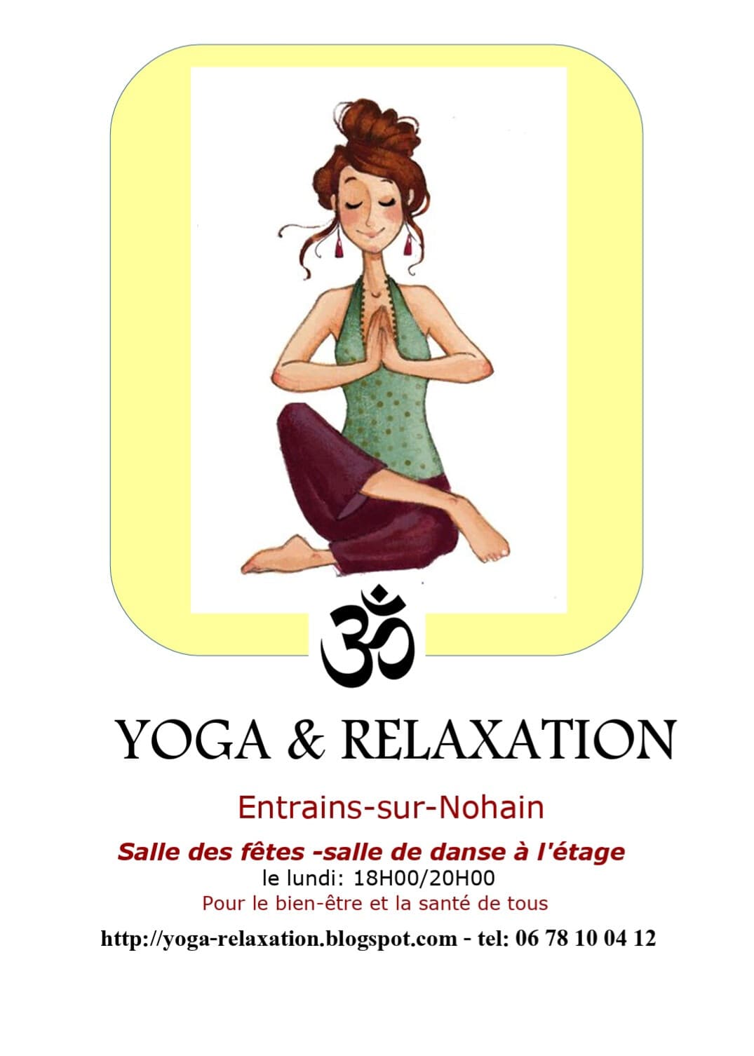 Les lundis 2025-2026 - Yoga et relaxation - Entrains-sur-Nohain