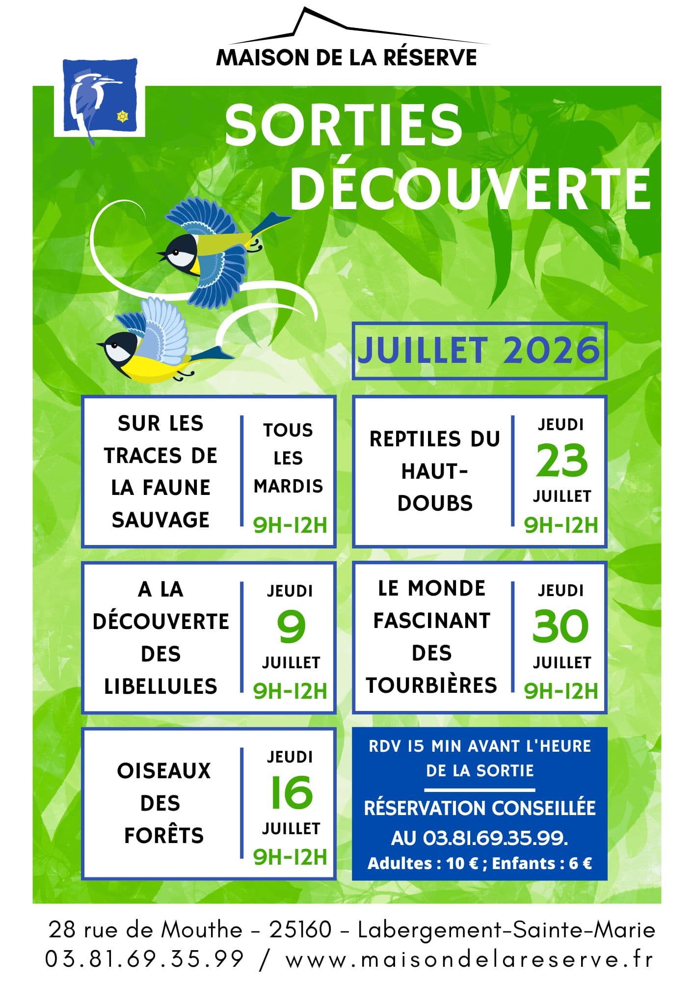 Programme sorties juillet