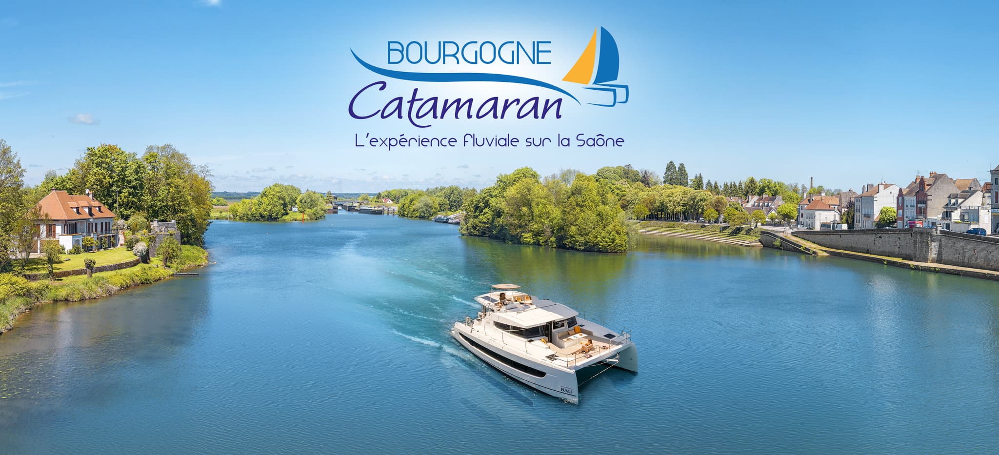 Seurre-vuedrone-Bourgogne catamaran