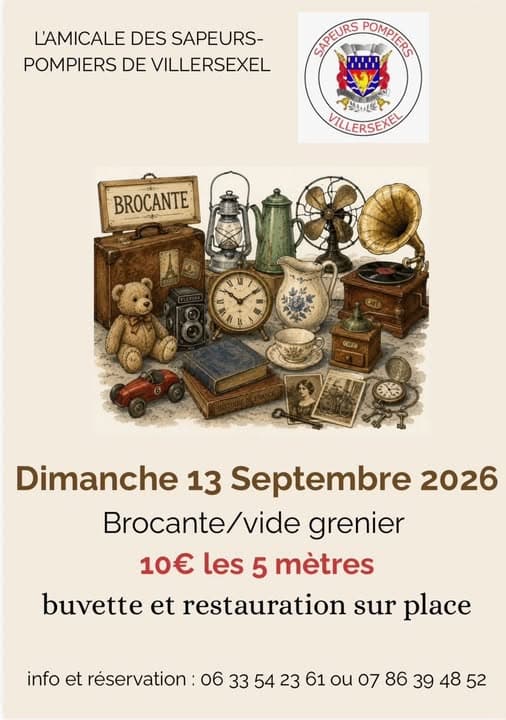 brocante sapeur pompier 13 septembre