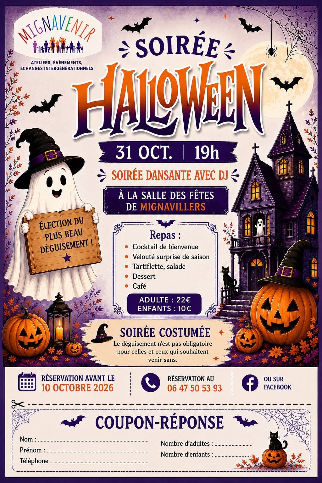 soirée halloween MIGNAVILLERS 31 octobre