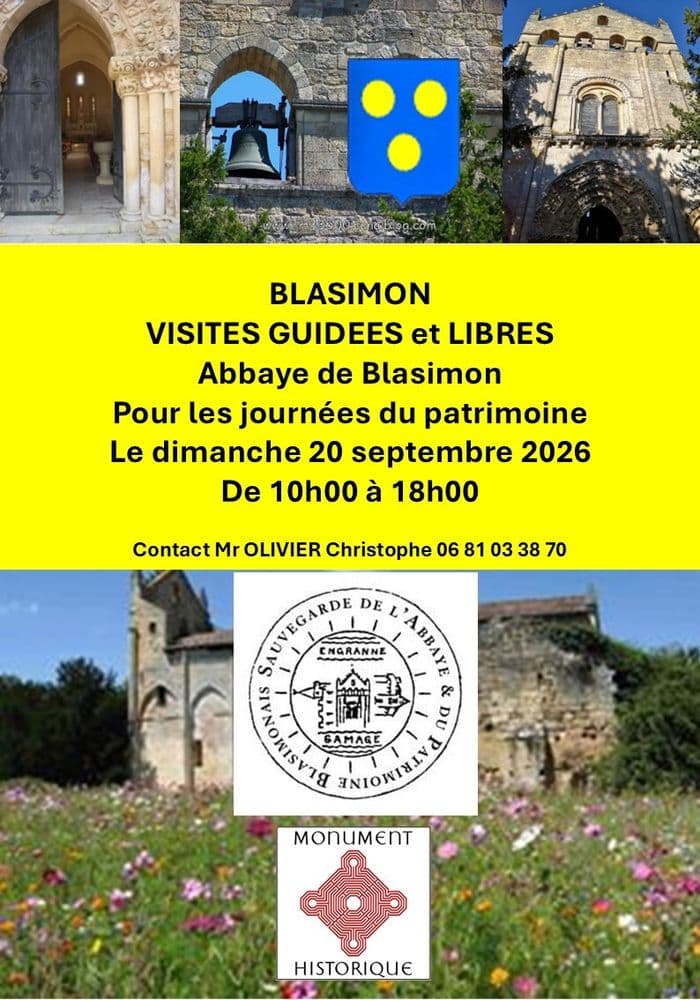 Visite guidée à l'abbatiale de Blasimon, monument classé historique