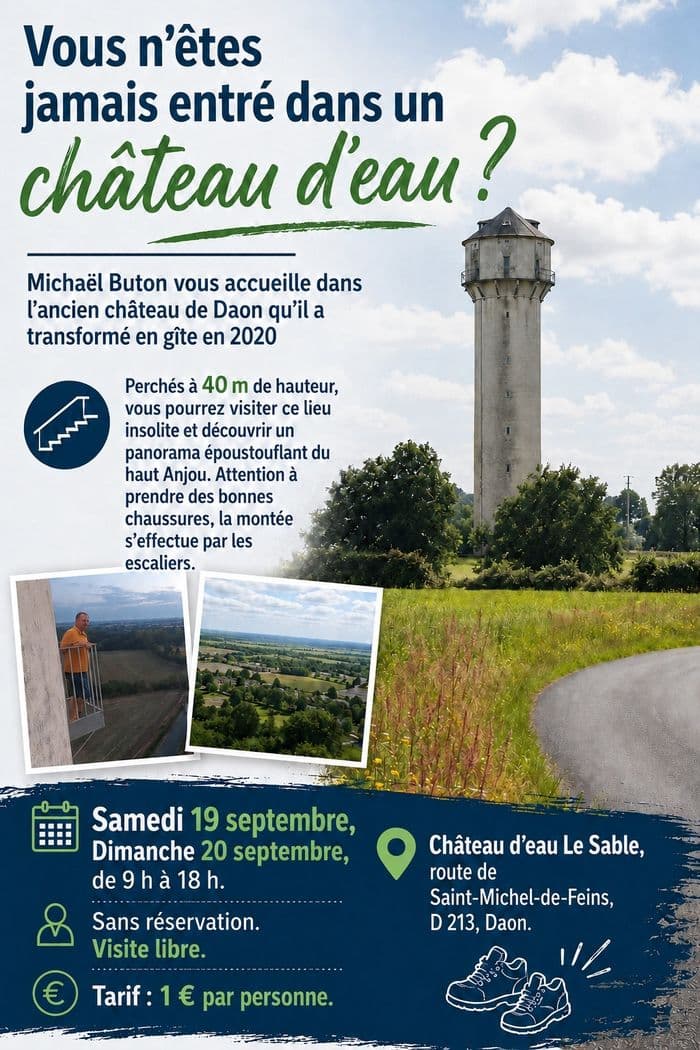 visite d'un château d'eau réhabité en gite