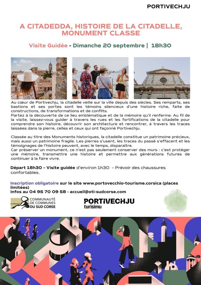 VISITE GUIDÉE A CITADEDDA : HISTOIRE DE LA CITADELLE, MONUMENT CLASSE