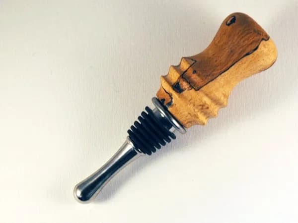 Bouchon inox en Hêtre échauffé