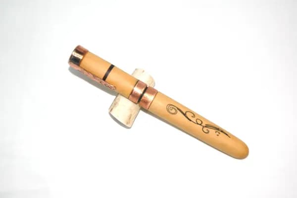Stylo roller entièrement fait main buis, cuivre...