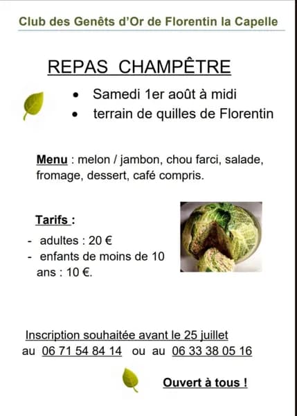 Repas Choux farcis
