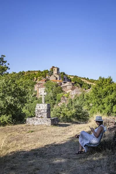 Vue sur le village de Combret "Petite Cité de caractère"