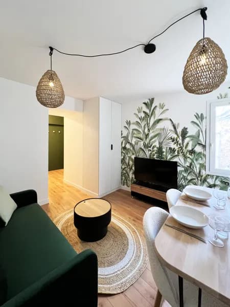 Appartement cosy, thème jungle