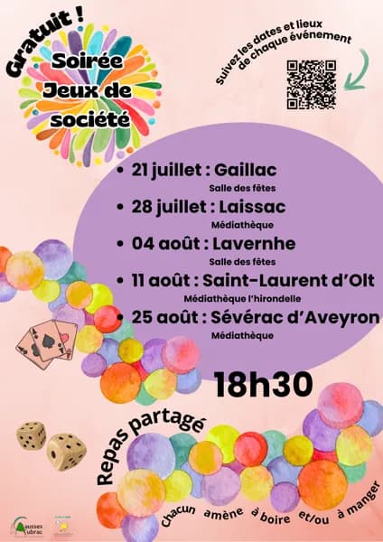 Soirée jeux à St Laurent d'Olt