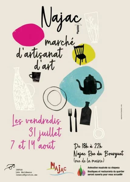 Marché des artisans créateurs à Najac