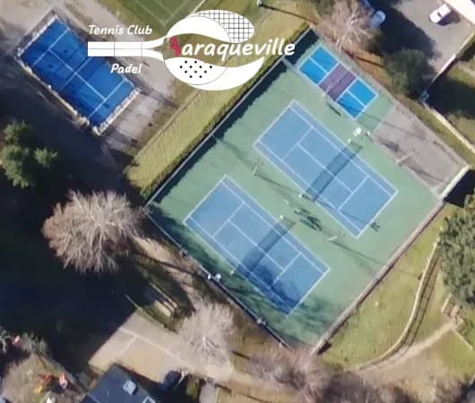 Le Tennis Club Padel Baraqueville vu du ciel (Padel - Tennis - Pickleball)