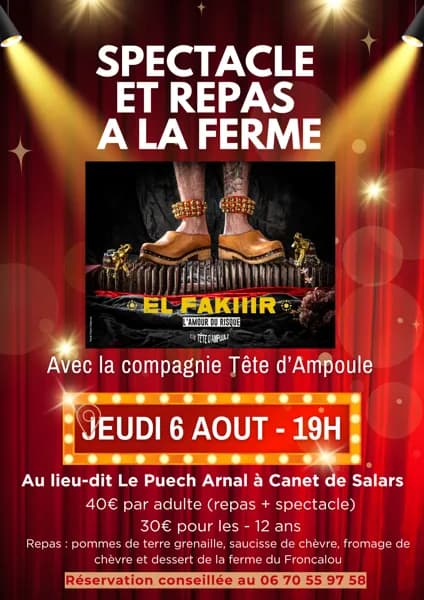 Repas et spectacle à la Ferme