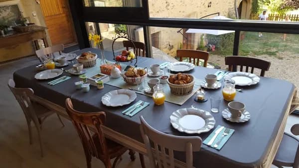 Le petit-déjeuner à La Ferme des Andes.