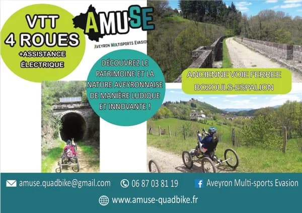 Randonnée en Quadbike ancienne voie ferrée Bozouls-Espalion