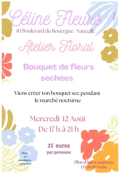 Atelier floral : Bouquet de fleurs séchées