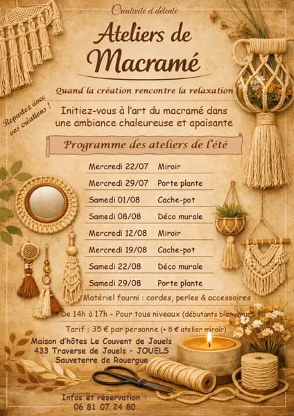 Atelier macramé - Cache Pot