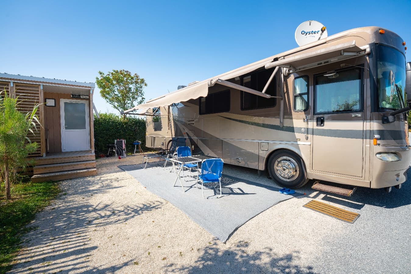 Emplacement tente et camping-car avec ses sanitaires privées