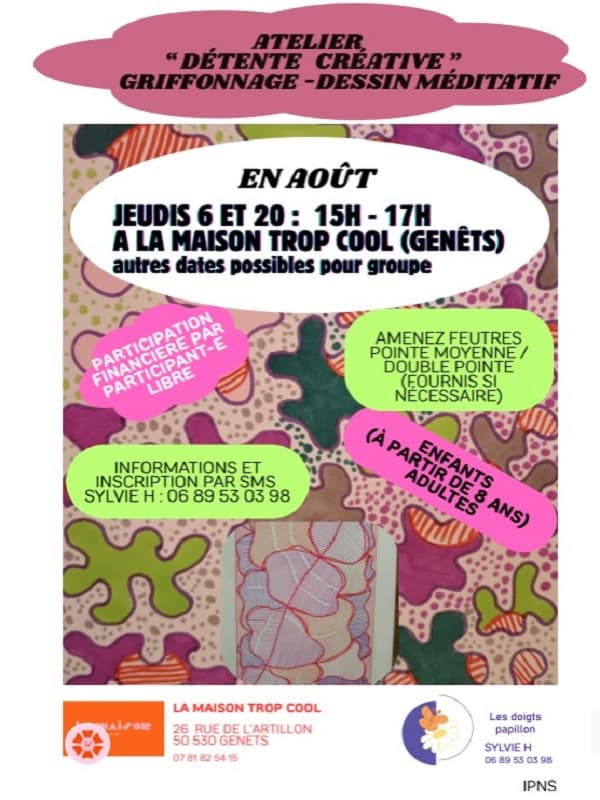 Atelierdétentecréative_S.Hassig_LaMaisonTropCool_Genêts_06et20-08-2026
