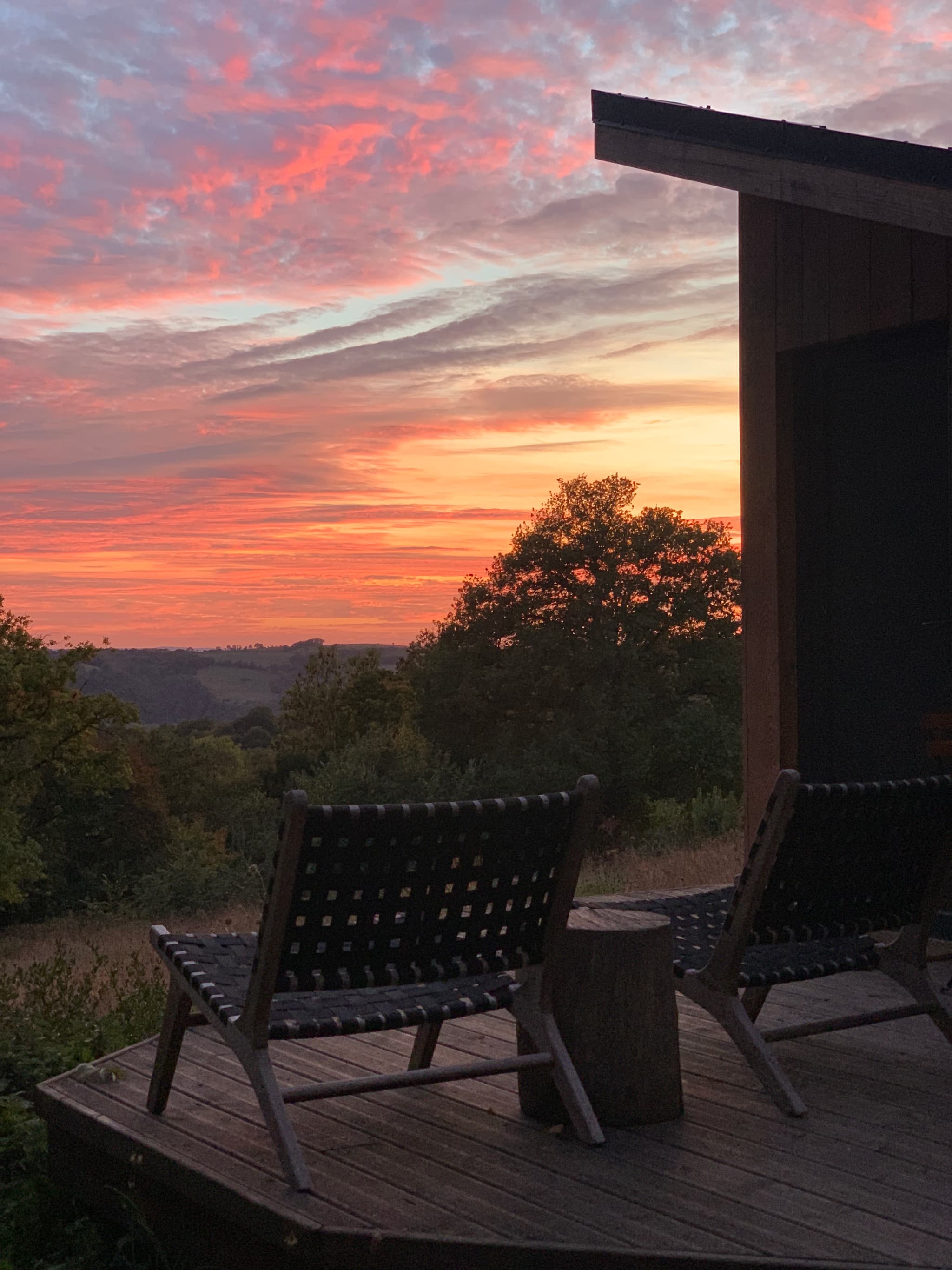 Coucher de soleil à la cabane