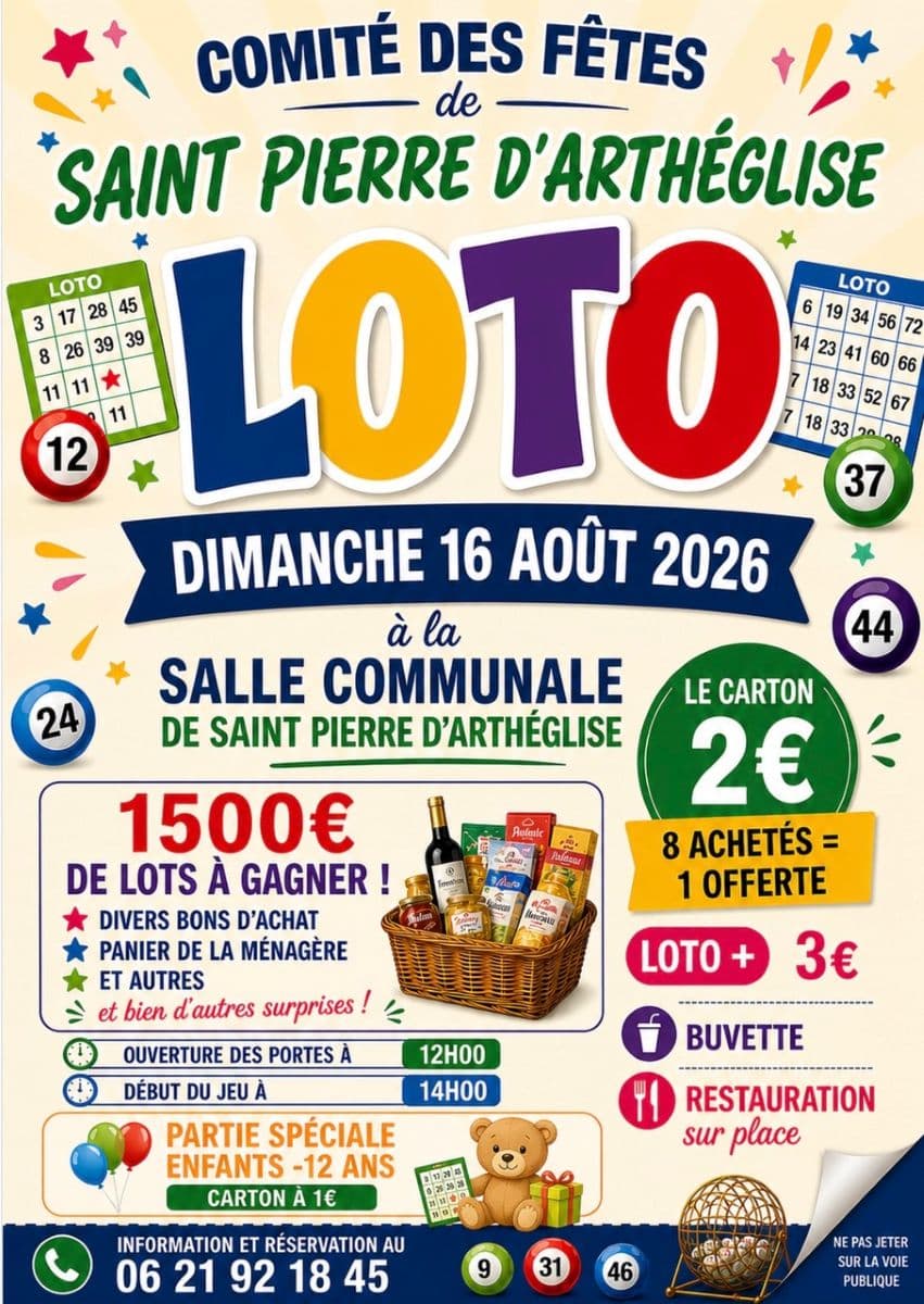 LOTO ST PIERRE ARTHEGLISE