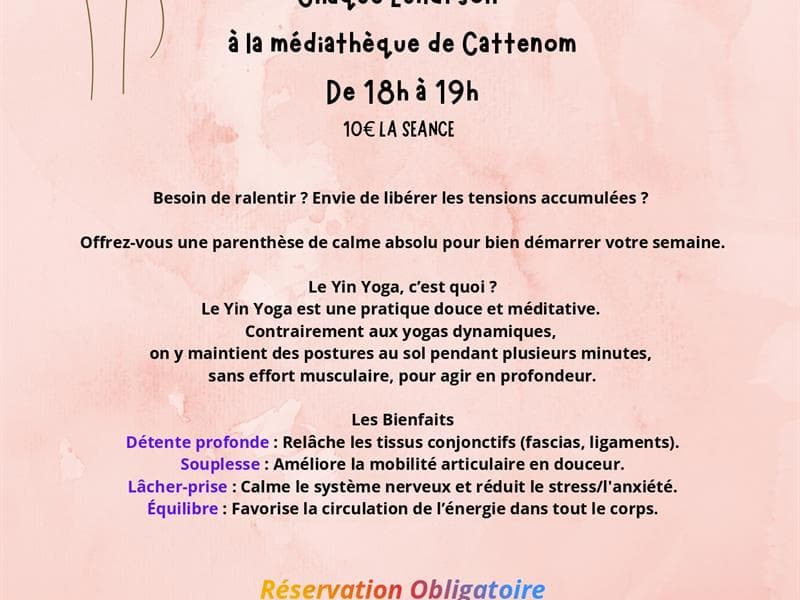Séance de Yin Yoga avec Sylviane Tormen