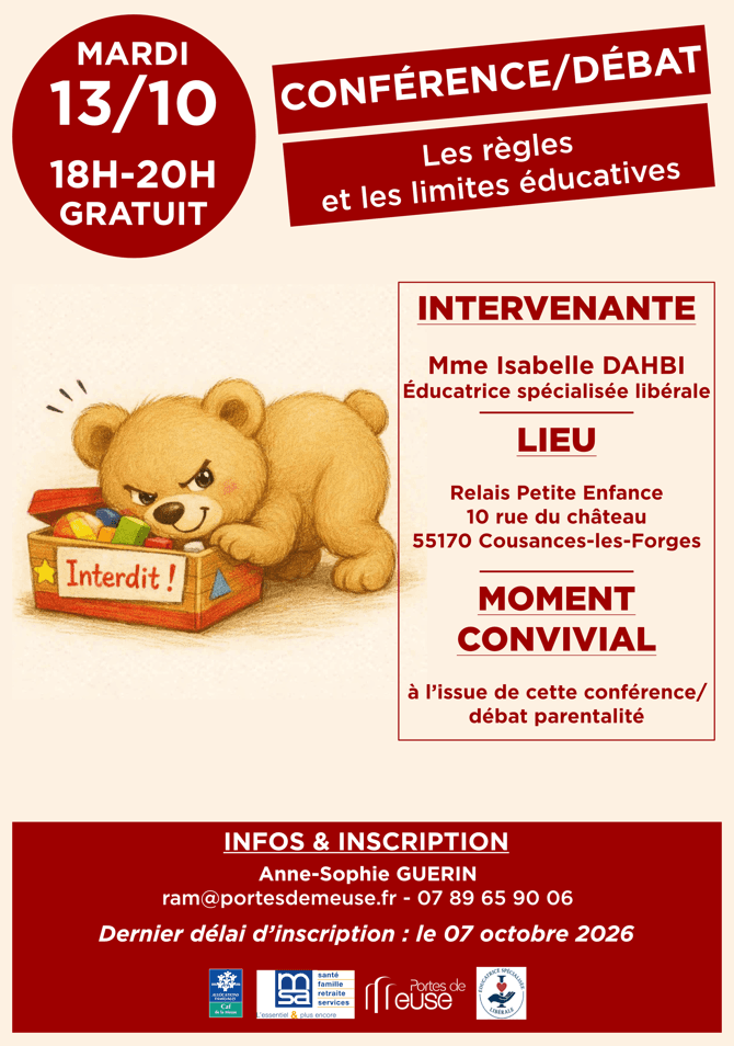 Conférence / débat - Les limites et les règles éducatives chez l'enfant